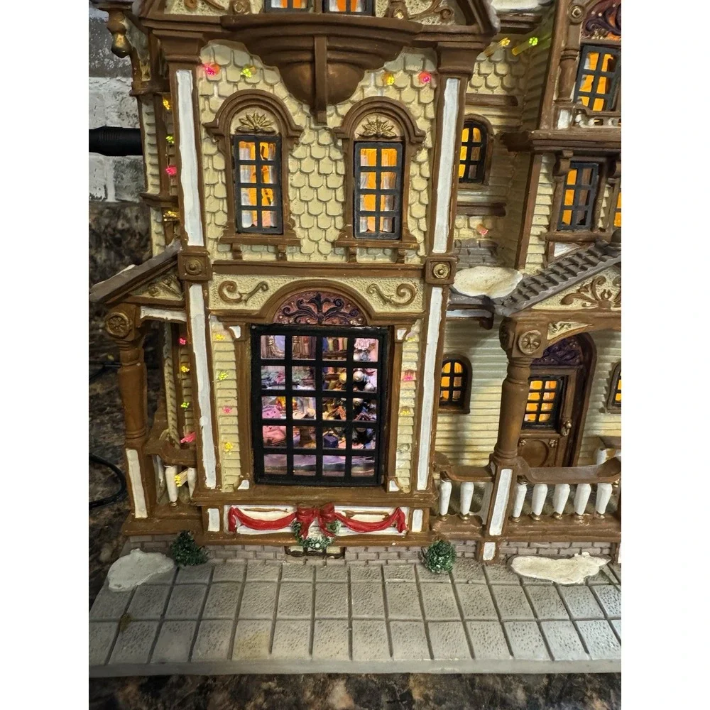 🔥Lemax‎ 🎄Christmas Lighted Building Fiber Optic House Facade Wilson Homestead